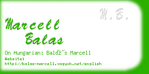 marcell balas business card